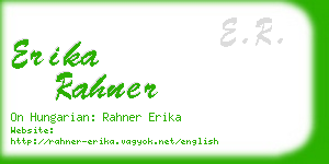 erika rahner business card